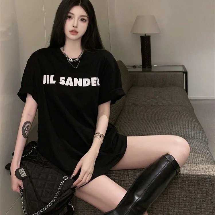 定番 シンプル アルファベット 着心地良い カジュアル ディリー oversize 半袖 Tシャツ