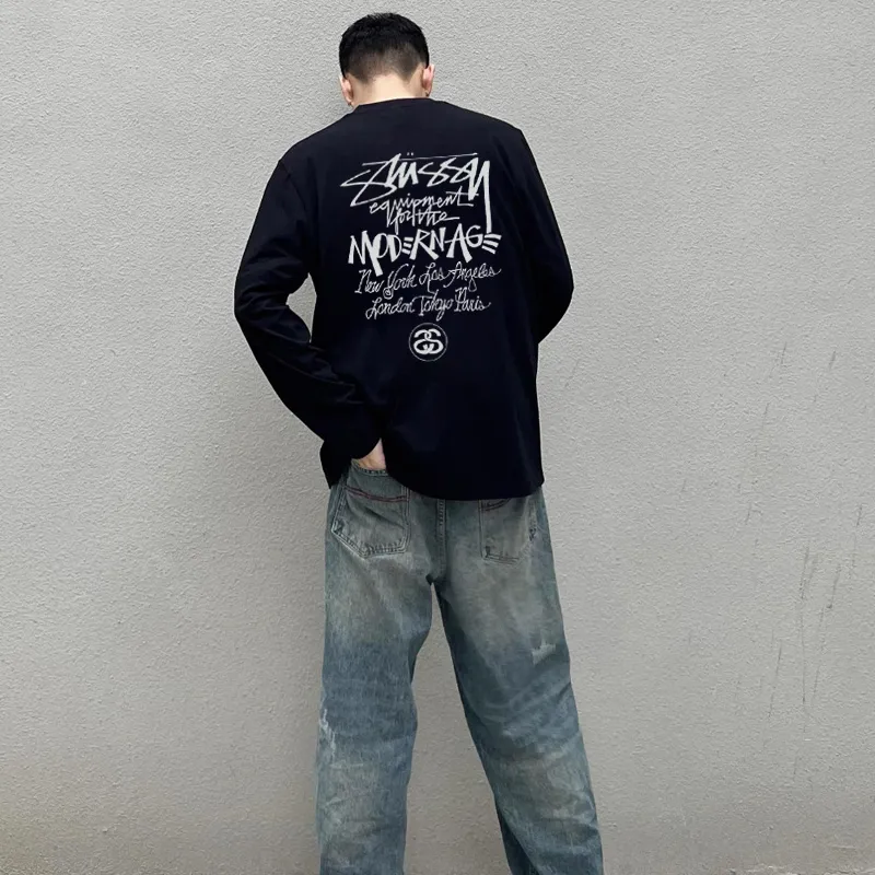 『S-2XL』人気爆発中 存在感 柔らかい スタイリッシュ トレンド リラックス 長袖 Tシャツ