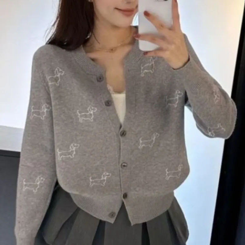 『S-L』 定番 合わせやすい トレンド スウィート カーディガン+スカート