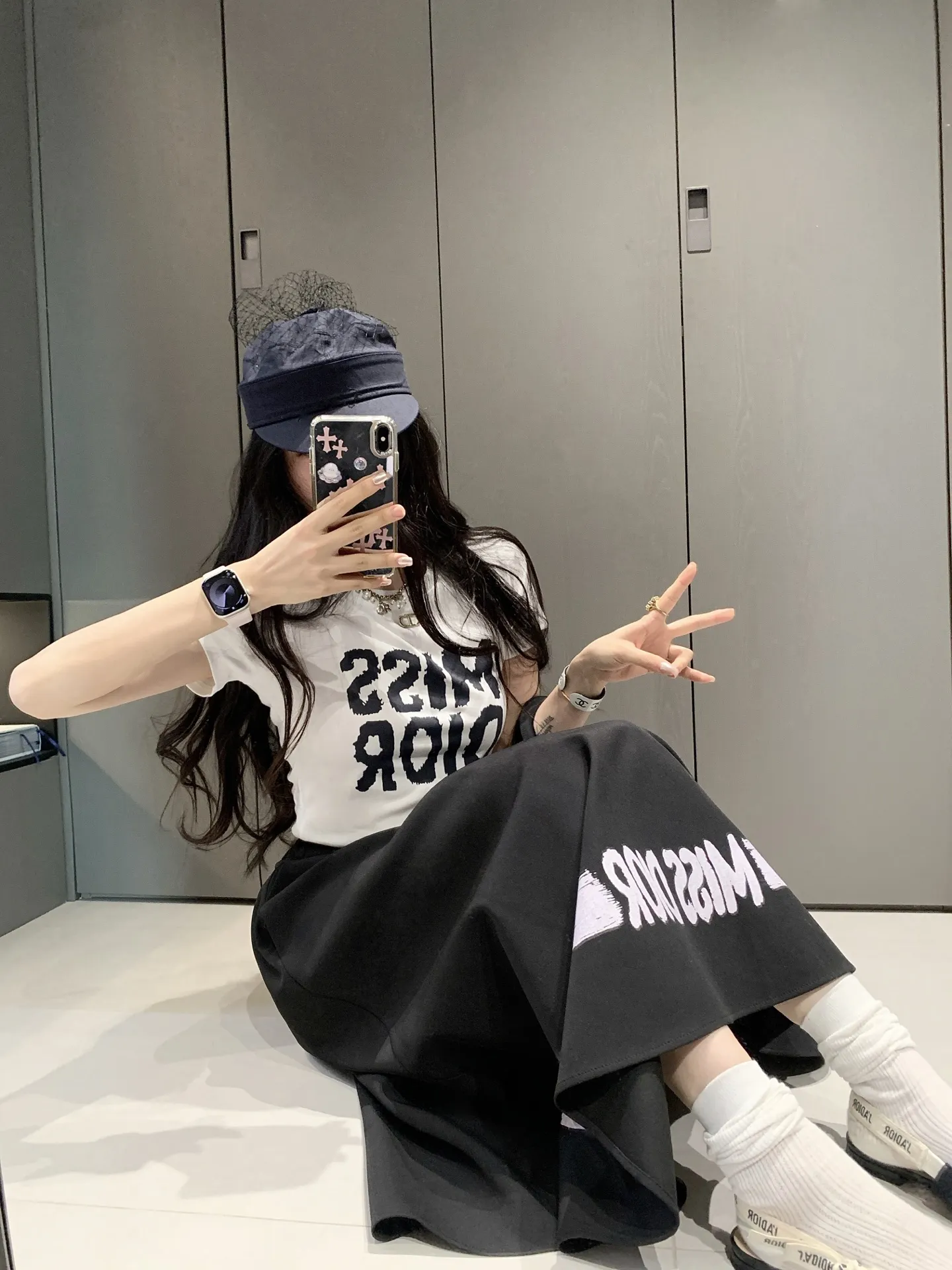 『S-L』単品注文可 おすすめ 着心地良い ファッション無地 アルファベット Ｔシャツ/スカート