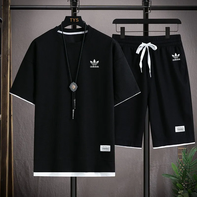 『S-3XL』好感度UP 最愛の一着 スタイリッシュ カジュアル アクティブ シンプル ショートパンツ Ｔシャツ セットアップ