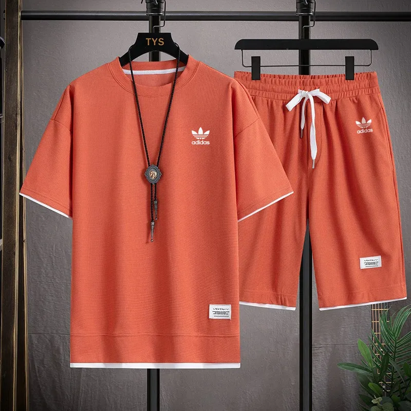 『S-3XL』好感度UP 最愛の一着 スタイリッシュ カジュアル アクティブ シンプル ショートパンツ Ｔシャツ セットアップ