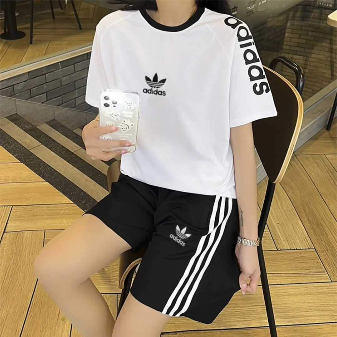 『 L-5XL』大好評 組み合わせやすい 元気いっぱい ラウンドネック ショートパンツ Ｔシャツ セットアップ
