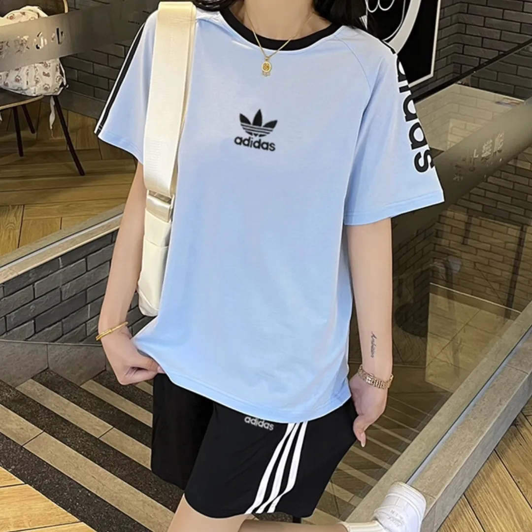 『 L-5XL』大好評 組み合わせやすい 元気いっぱい ラウンドネック ショートパンツ Ｔシャツ セットアップ