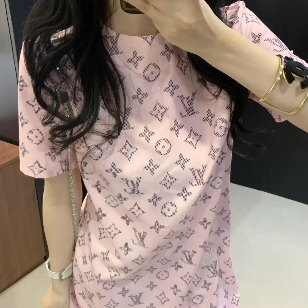 『S-L』高級感 快適 カジュアル アクティブ シンプル ロゴプリント ストレートワンピース