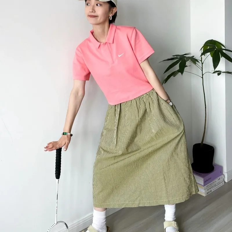 『S-XL』美人度アップ  おしゃれ カッコイイ配色 スウィート ガーリッシュ 着瘦せ 半袖