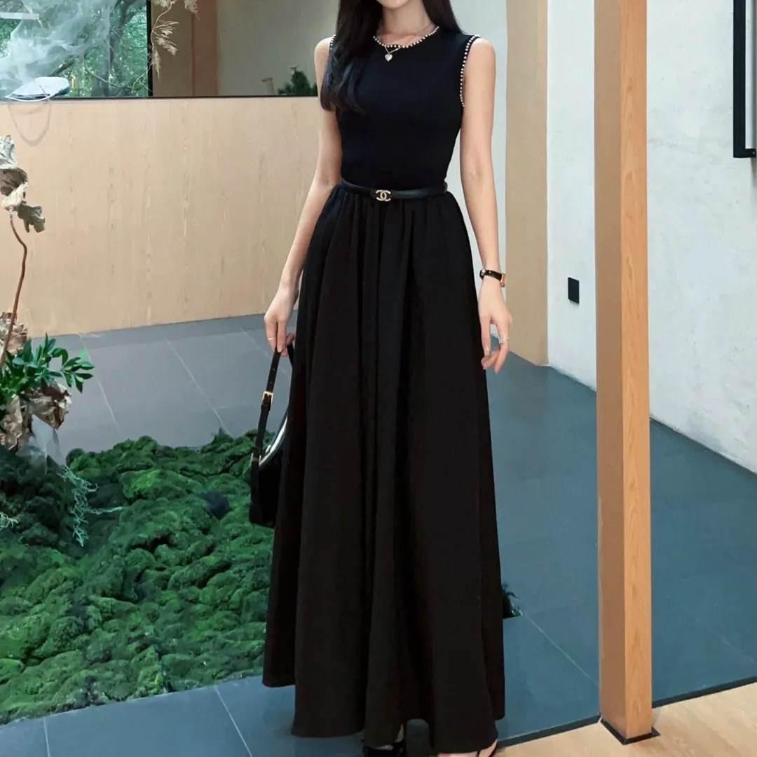 『S-L』オシャレ度UP 季節を先取り 高見えデザイン 切り替えデザイン Aライン ワンピース