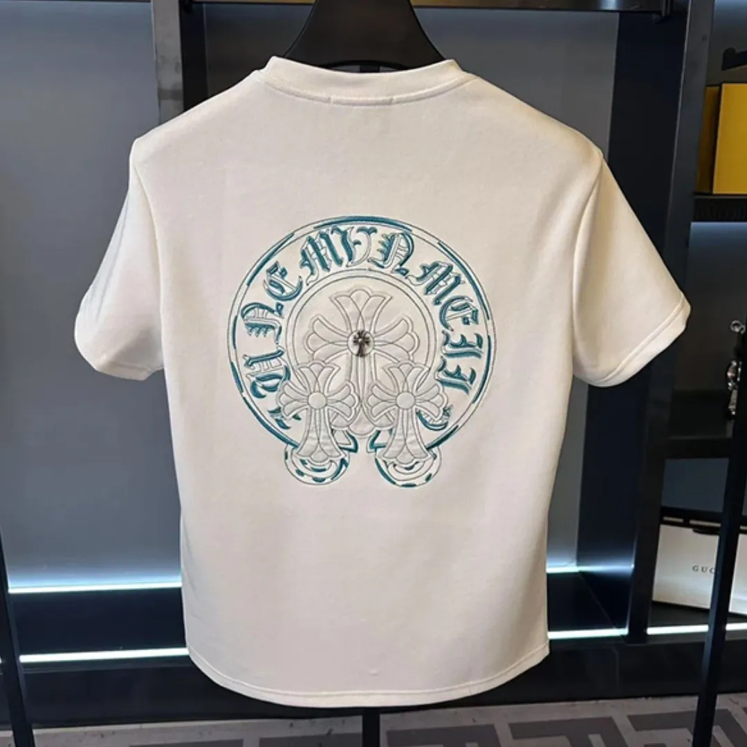 『M-4XL』ライトラグジュアリー おしゃれ ネットレッド トレンド ゆったり クルーネック 半袖 Tシャツ