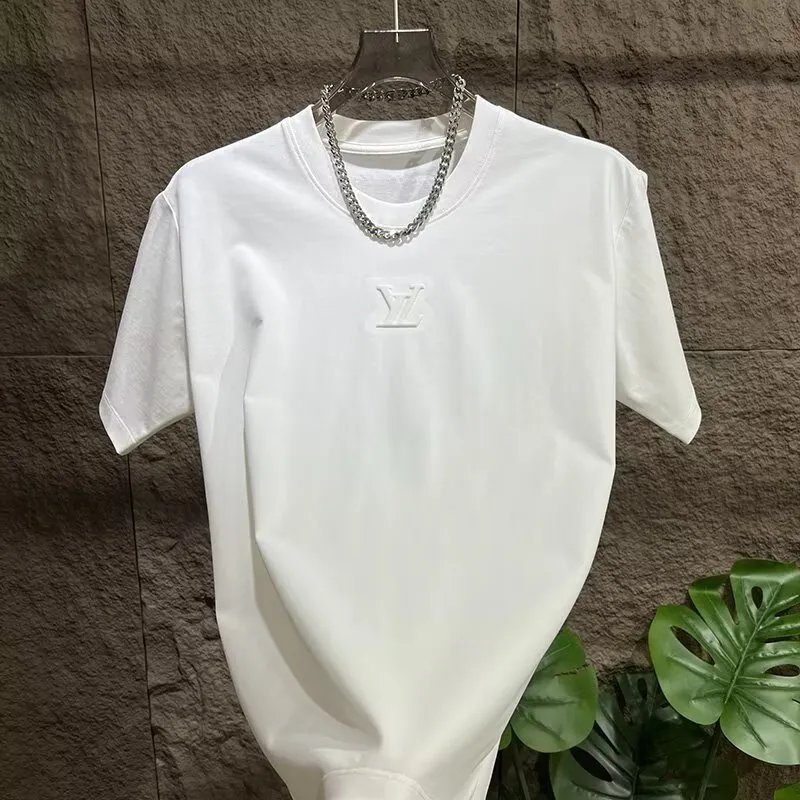 『M-4XL』メンズ 半袖 クルーネック おしゃれ ミニマル エンボス カジュアル トップス トレンド Tシャツ