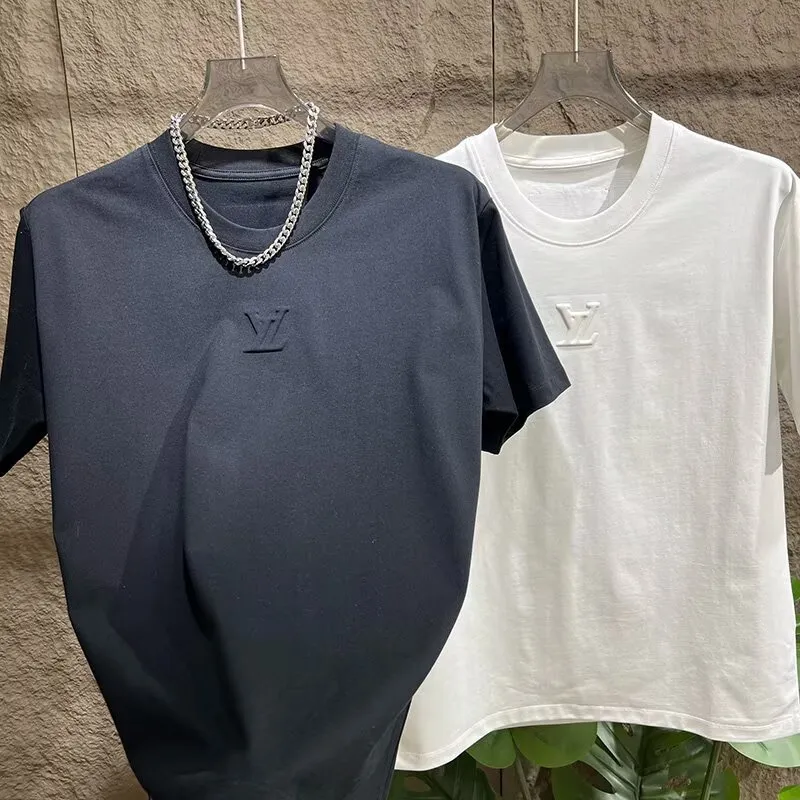 『M-4XL』メンズ 半袖 クルーネック おしゃれ ミニマル エンボス カジュアル トップス トレンド Tシャツ