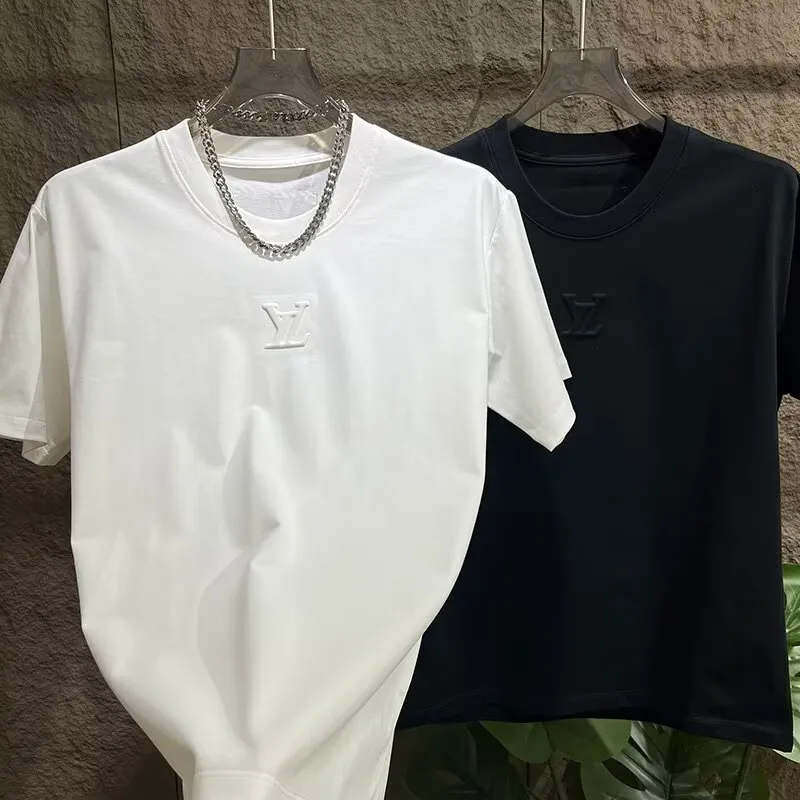 『M-4XL』メンズ 半袖 クルーネック おしゃれ ミニマル エンボス カジュアル トップス トレンド Tシャツ