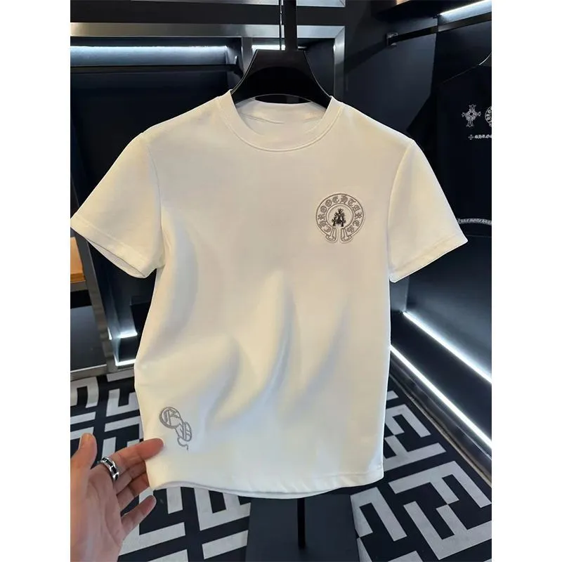 『M-4XL』パッチ 刺繍 クール カジュアル おしゃれ 快適 クルーネック ユニーク メンズ Tシャツ