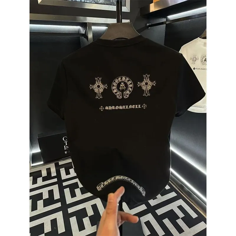 『M-4XL』パッチ 刺繍 クール カジュアル おしゃれ 快適 クルーネック ユニーク メンズ Tシャツ