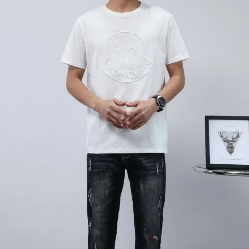 『S-4XL』新作登場 トレンド 高品質 ゆるい カジュアル シンプル 合わせやすい 刺繍 Ｔシャツ
