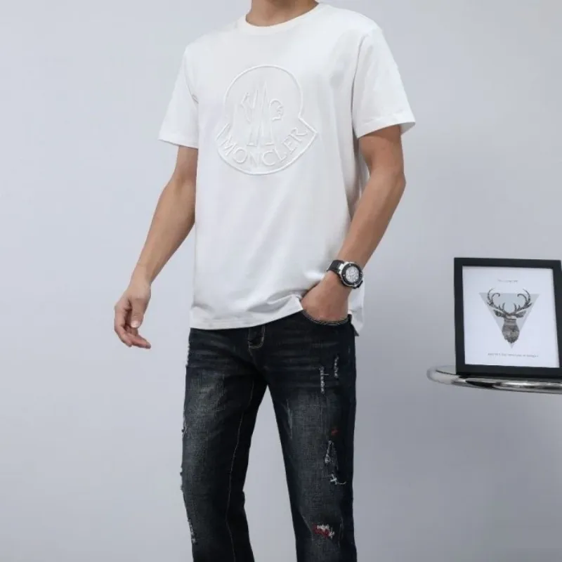 『S-4XL』新作登場 トレンド 高品質 ゆるい カジュアル シンプル 合わせやすい 刺繍 Ｔシャツ