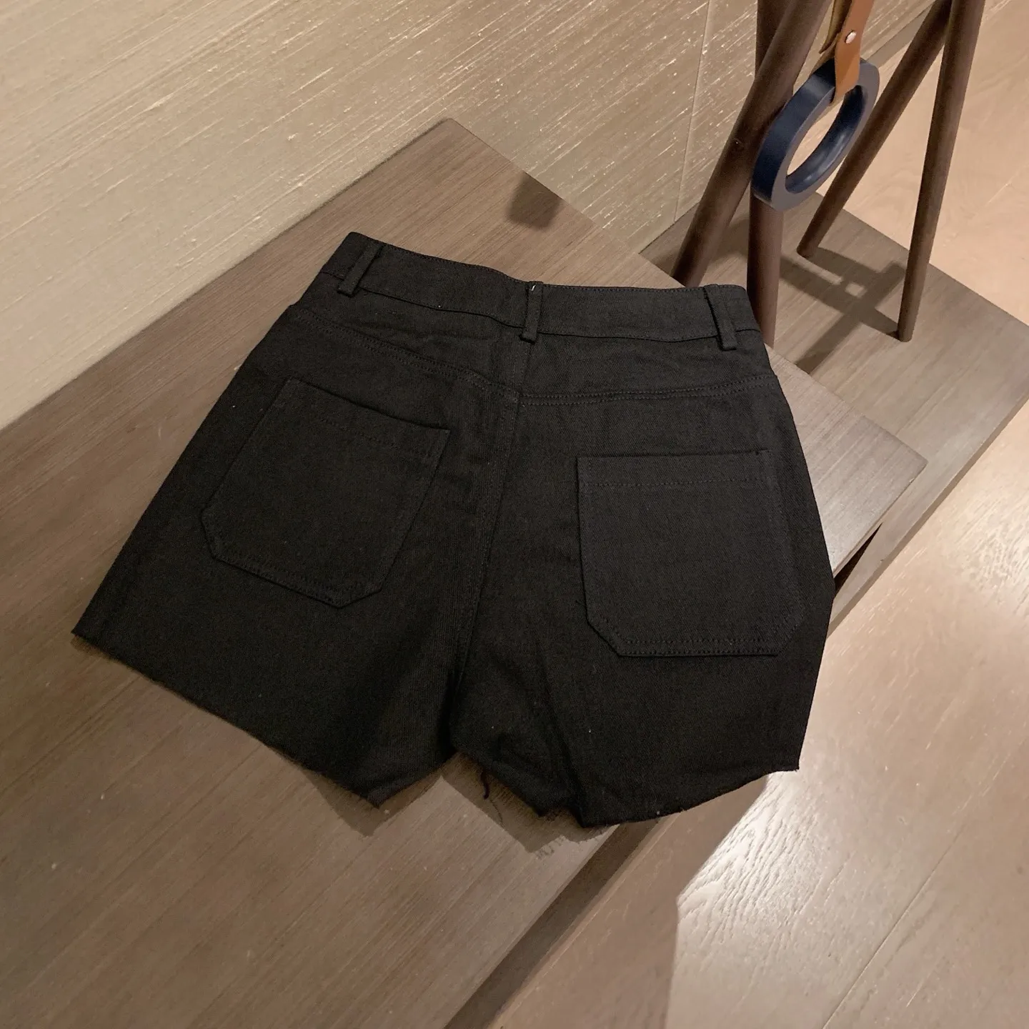 『S-L』ユニーク アンティーク レトロ ヴィンテージ 高級 カラーブロック 刺繍デザイン ポケット デニム ショートパンツ