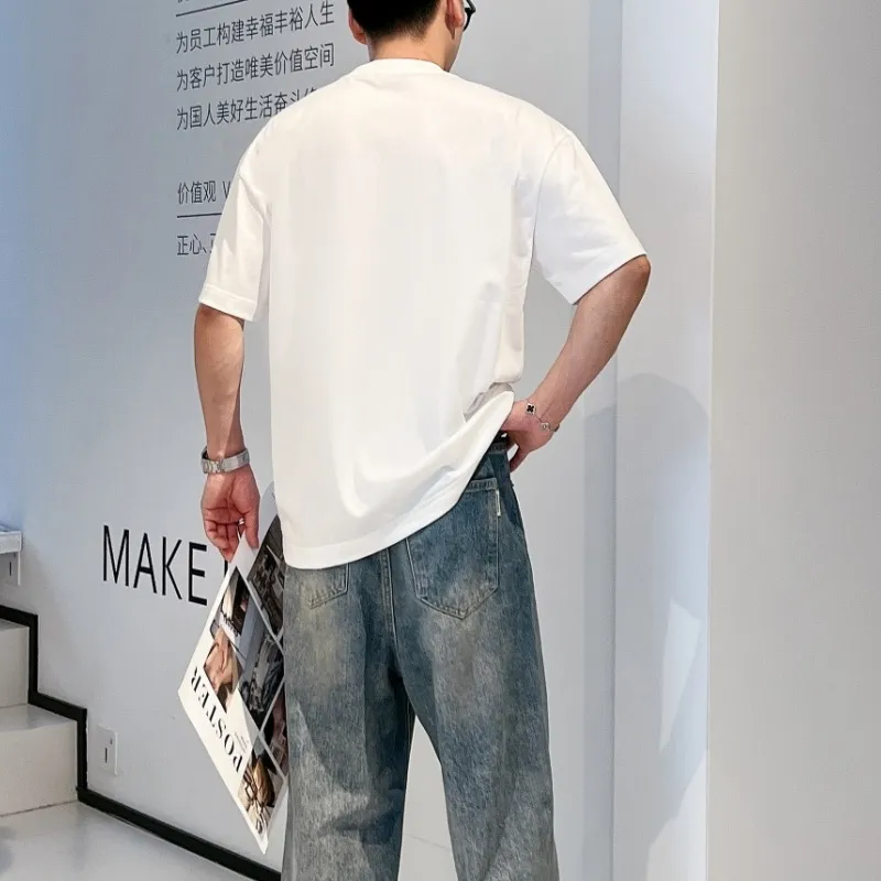 『S-4XL』大好評 ファッション 上質な肌ざわり シンプルながら存在感あるシルエットＴシャツ