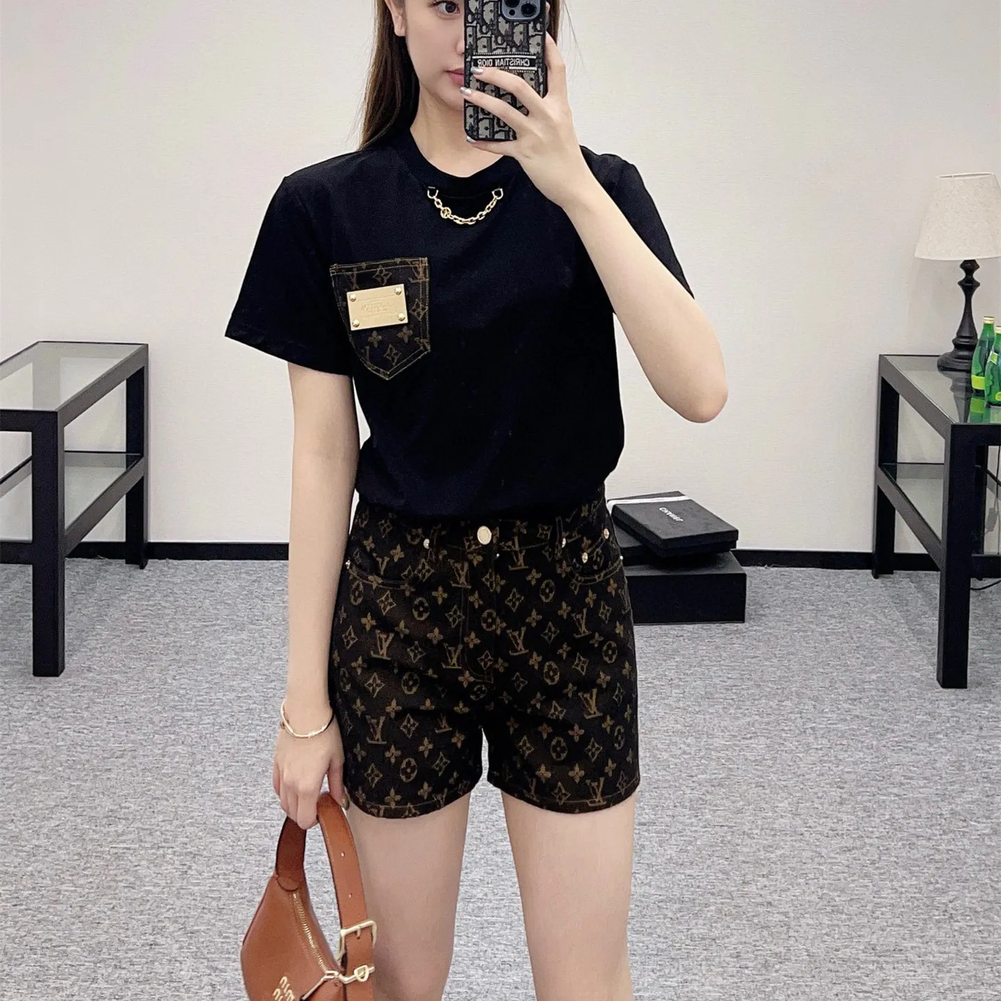 『S-XL』カジュアル ルーズ バランス 魅力 高級 格調 ジャカード デニム ショートパンツ