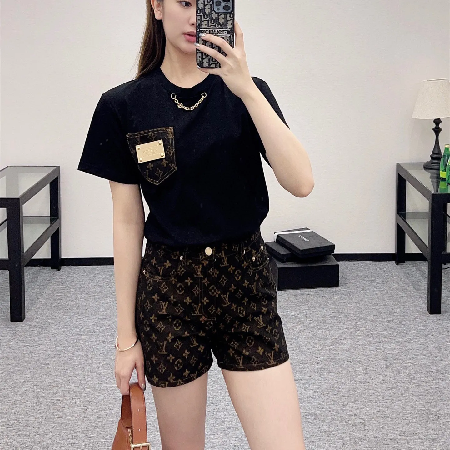 『S-XL』カジュアル ルーズ バランス 魅力 高級 格調 ジャカード デニム ショートパンツ