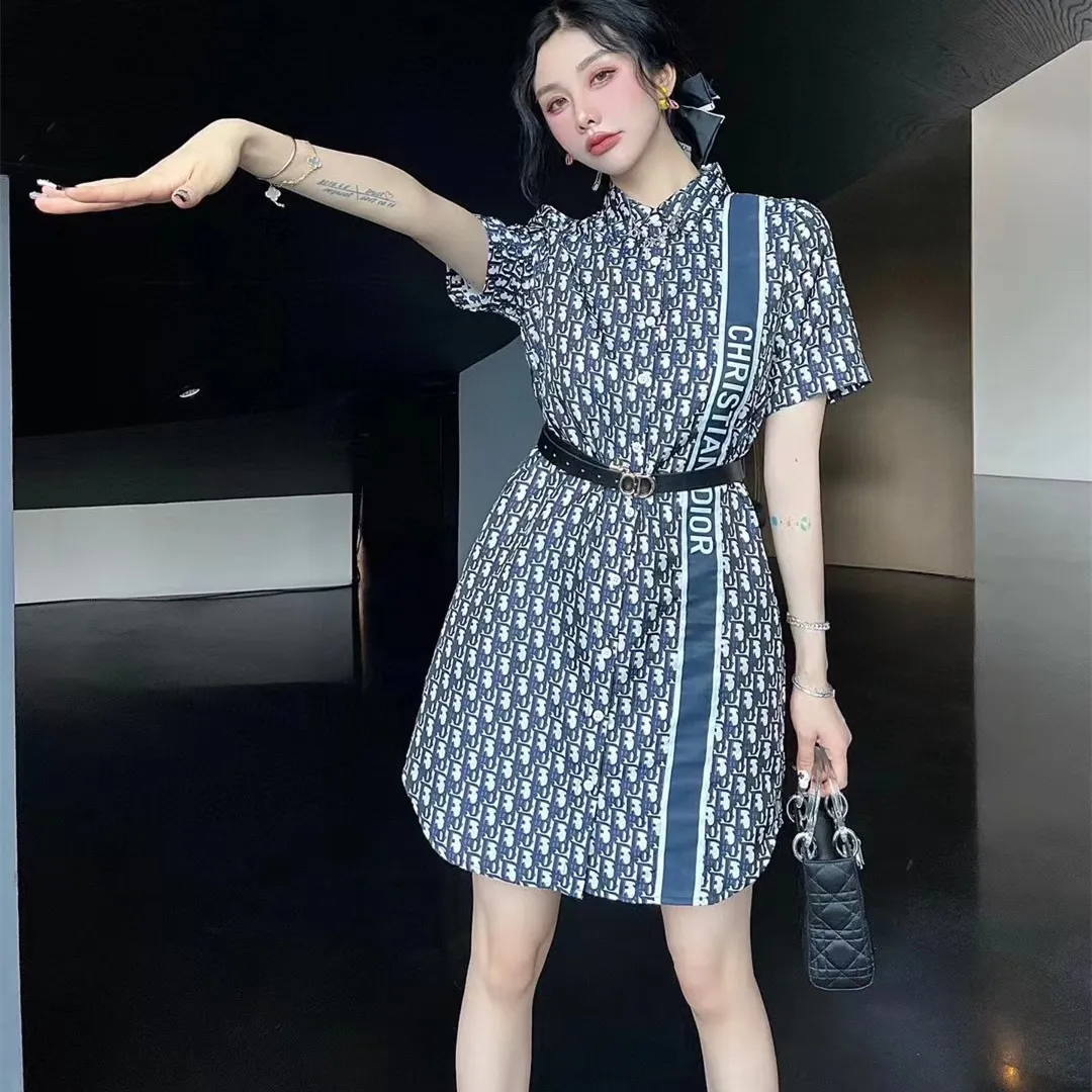 『S-L』上品 おしゃれ レディース 大人可愛い 通勤 着回し 高品質 ベルト 付き ジャカード シャツ ワンピース
