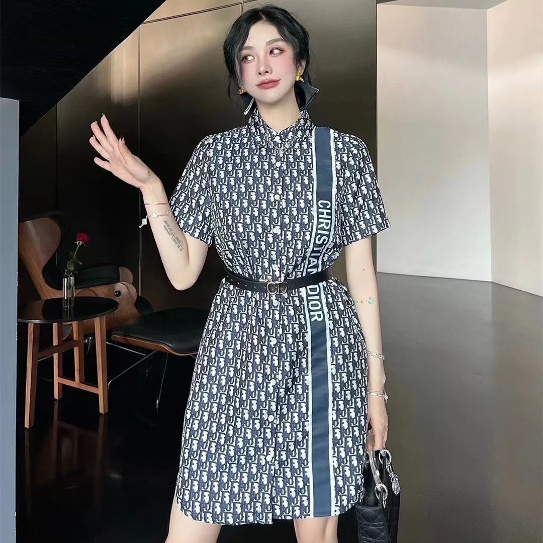 『S-L』上品 おしゃれ レディース 大人可愛い 通勤 着回し 高品質 ベルト 付き ジャカード シャツ ワンピース