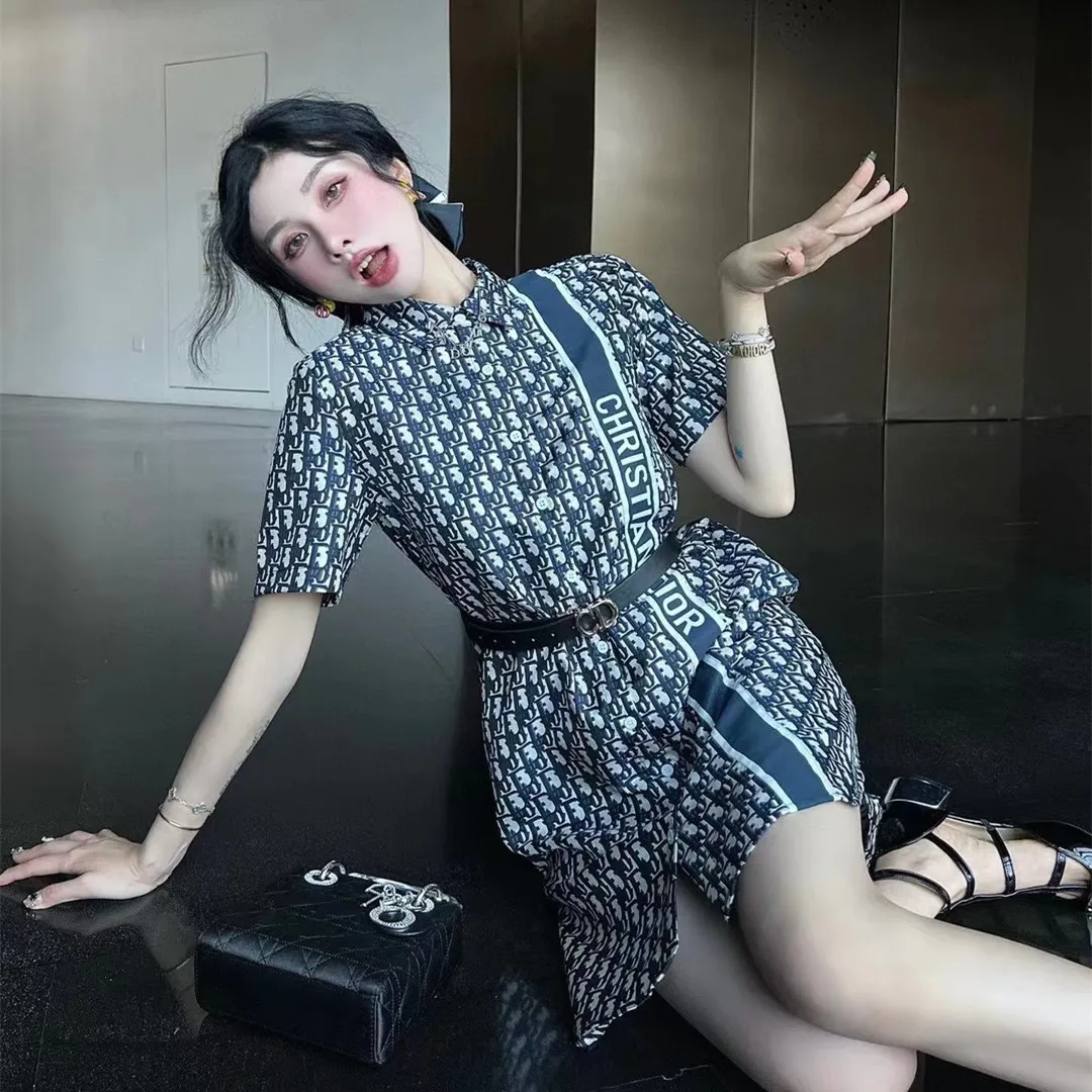 『S-L』上品 おしゃれ レディース 大人可愛い 通勤 着回し 高品質 ベルト 付き ジャカード シャツ ワンピース