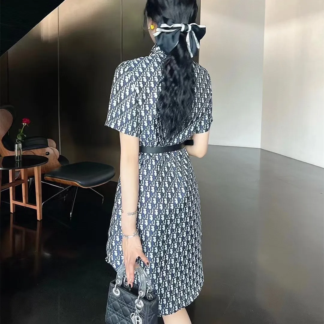 『S-L』上品 おしゃれ レディース 大人可愛い 通勤 着回し 高品質 ベルト 付き ジャカード シャツ ワンピース