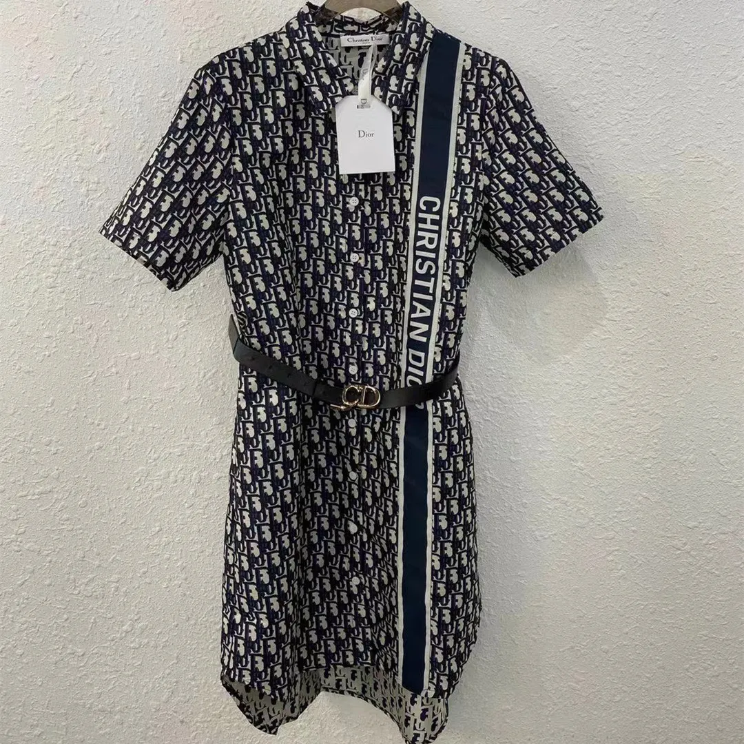 『S-L』上品 おしゃれ レディース 大人可愛い 通勤 着回し 高品質 ベルト 付き ジャカード シャツ ワンピース