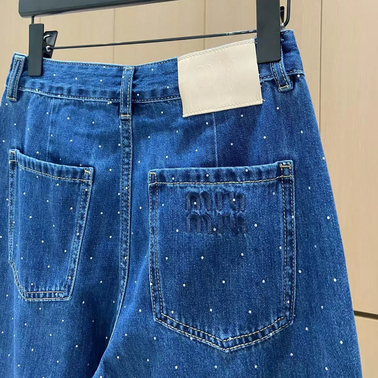 『S-L』春夏 新作 スパンコール 刺繍 ルーズ 感 クール ゆったり 清潔 シンプル 七分 ジーンズ