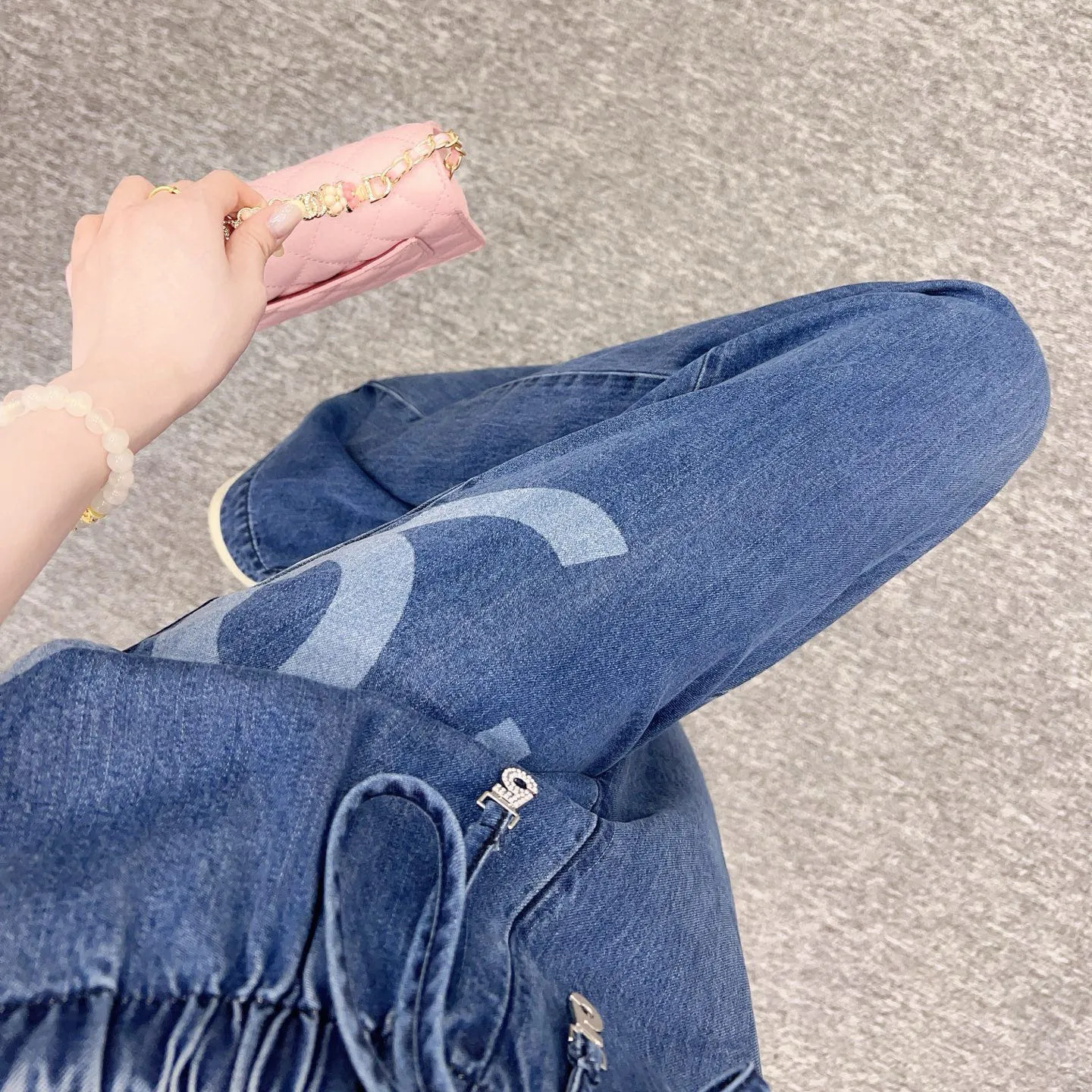 『S-L』おしゃれ ウォッシュ加工 柔らかい 肌ざわり良い ハイウエスト デニム ワイド ロング パンツ