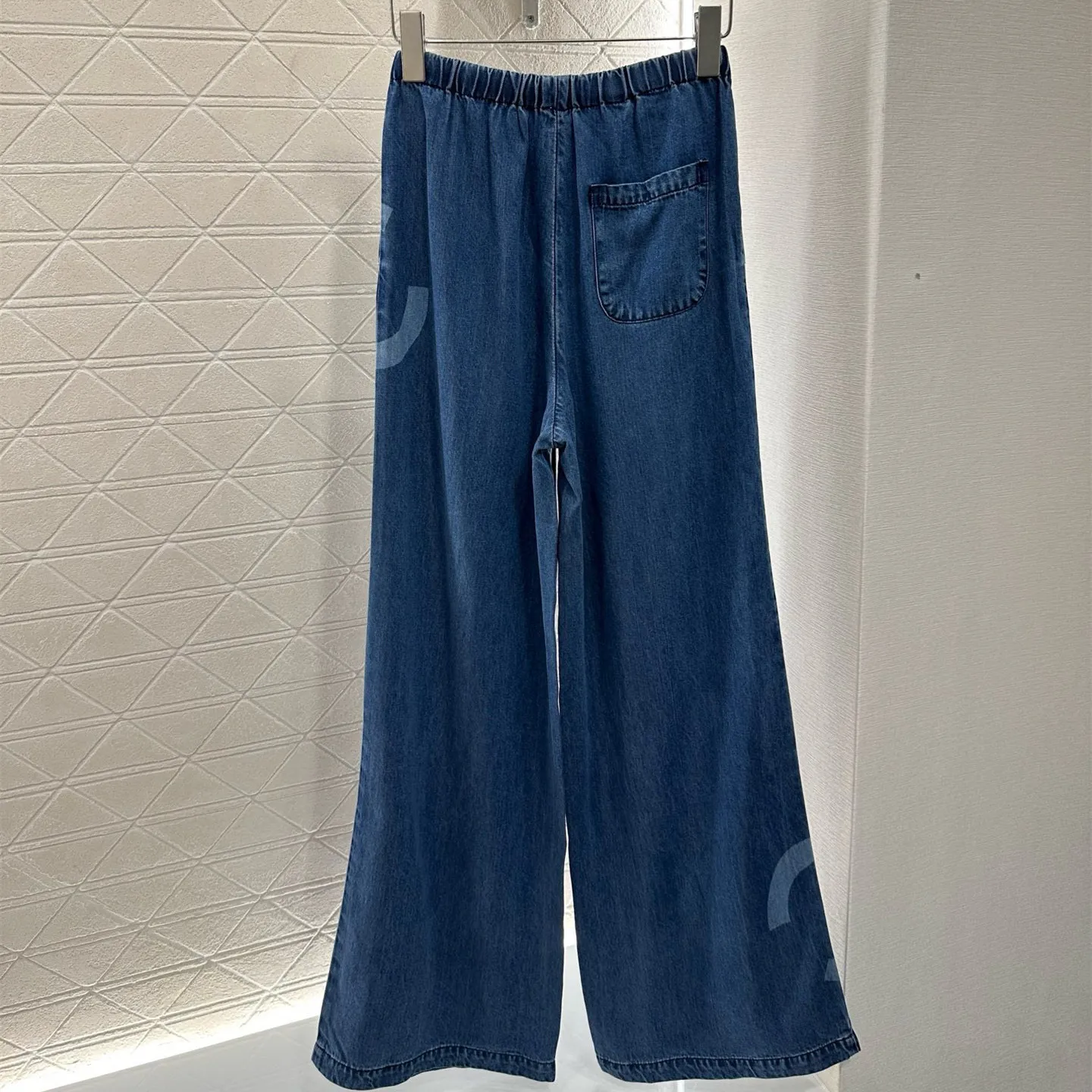 『S-L』おしゃれ ウォッシュ加工 柔らかい 肌ざわり良い ハイウエスト デニム ワイド ロング パンツ