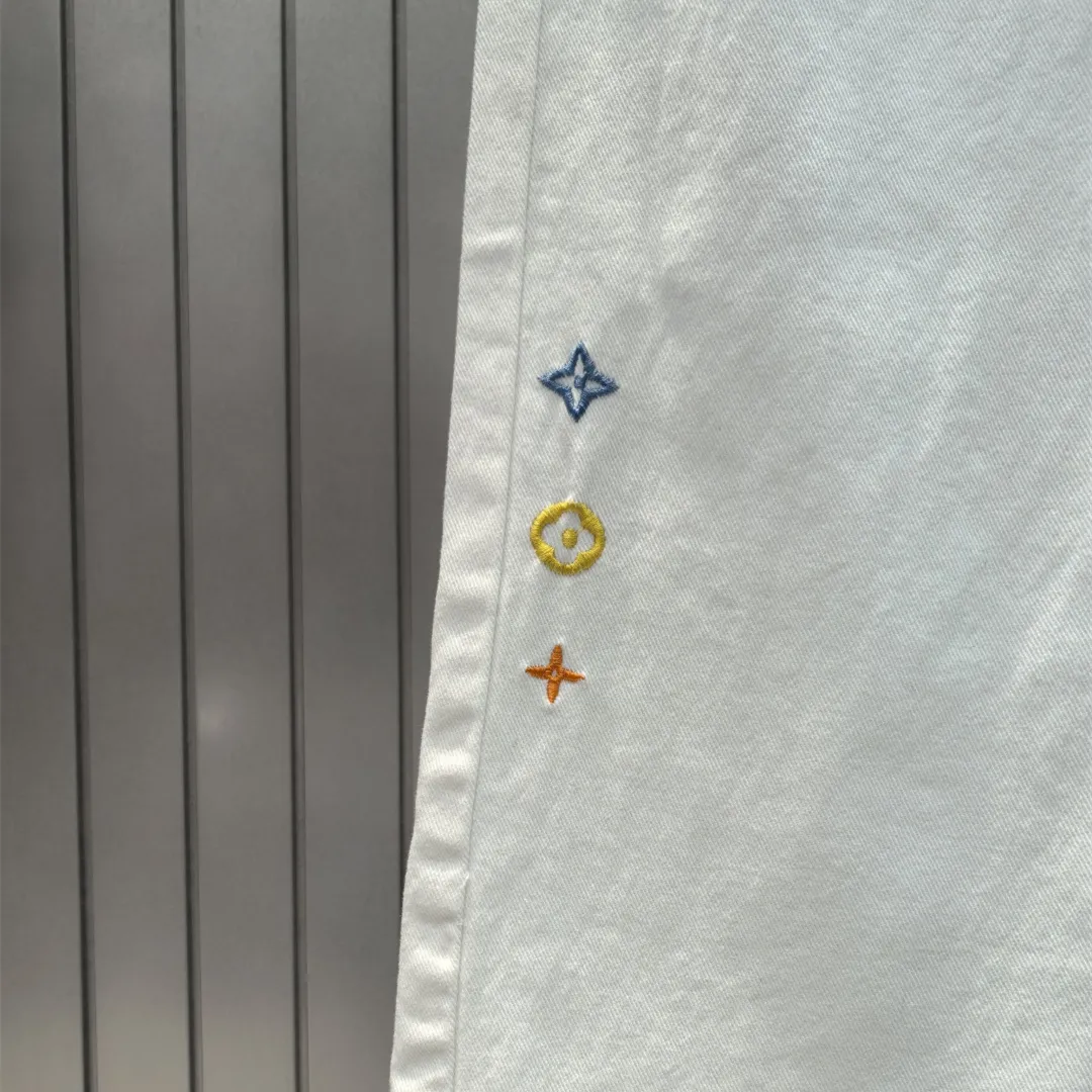 『S-L』おしゃれ 刺繍 アクセント カラー ブロック 青 ストライプ トップス 袖 タイアップ スカート セットアップ