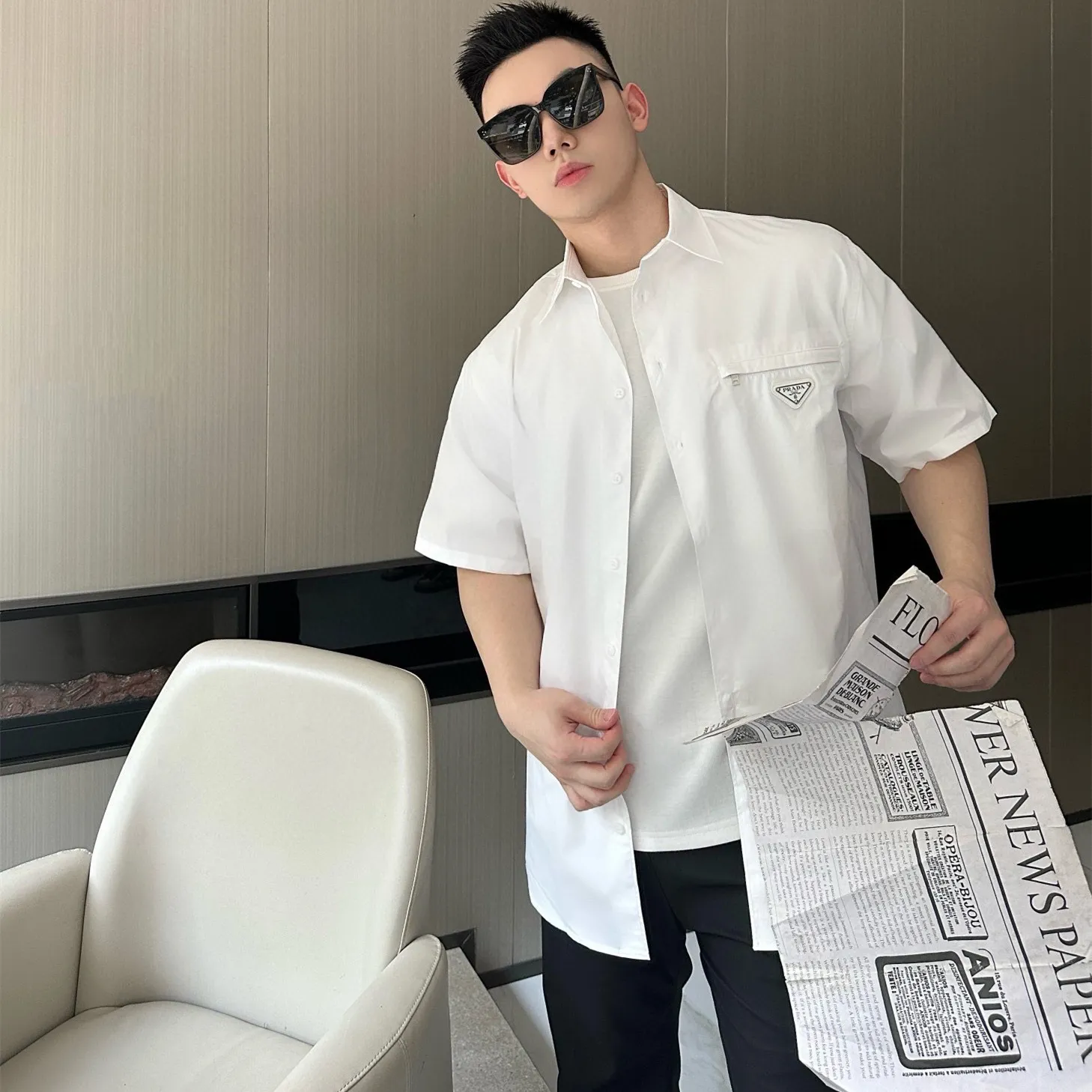 『S-XL』デイリー使いに最適 トレンド最先端 洗練されたデザイン トレンディ 夏らしい シャツ