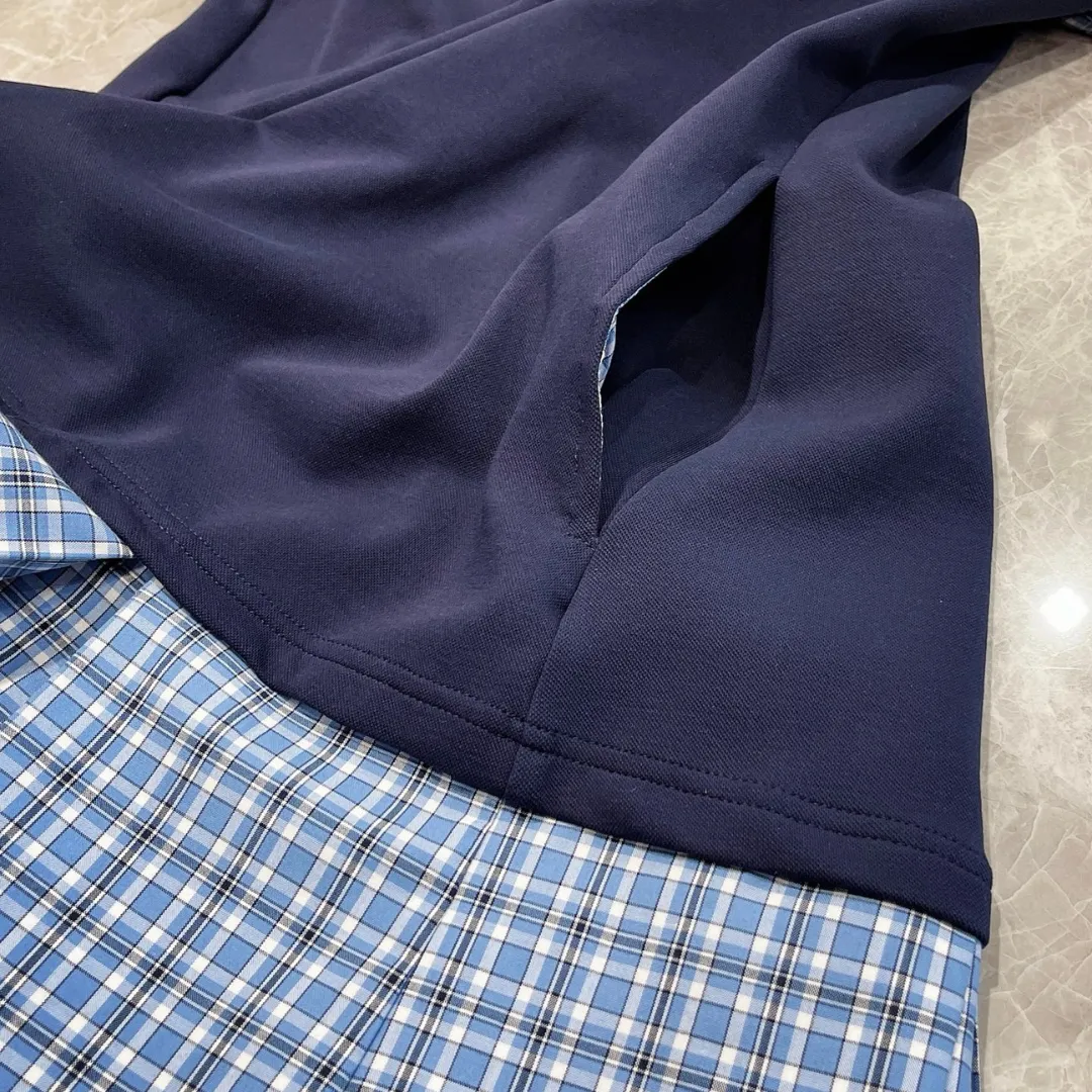 『S-L』おすすめ 魅力的 売れ筋 トレンド ノースリーブ チェック柄  切り替え 2色 ワンピース