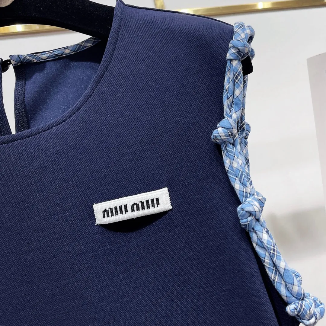 『S-L』おすすめ 魅力的 売れ筋 トレンド ノースリーブ チェック柄  切り替え 2色 ワンピース