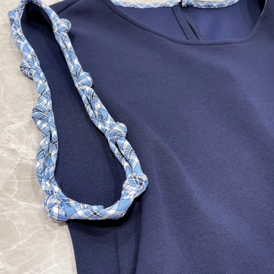 『S-L』おすすめ 魅力的 売れ筋 トレンド ノースリーブ チェック柄  切り替え 2色 ワンピース