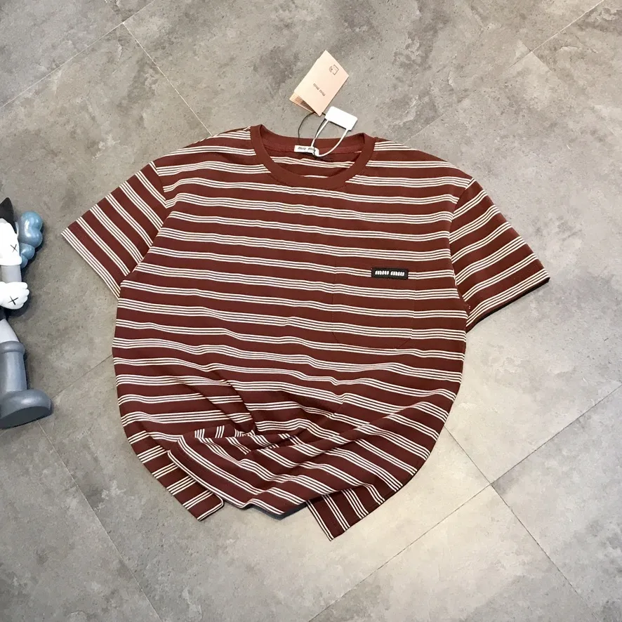 『 S-L』高品質 ボーダー柄 ポケット付き カジュアル 半袖  Tシャツ