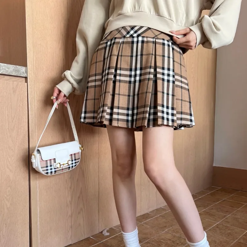 『S-L』超人気商品 質感のいい モード フード付き プリーツ チェック柄 セットアップ