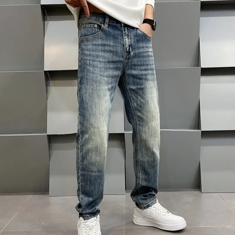 『S-2XL』理想的 快適 安定感抜群 シンプル 買わないと損  デニムパンツ