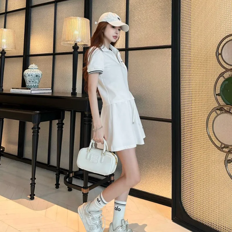 『S-L』憧れ 圧倒的セクシー カレッジスタイル 折り襟 プリーツ セットアップ