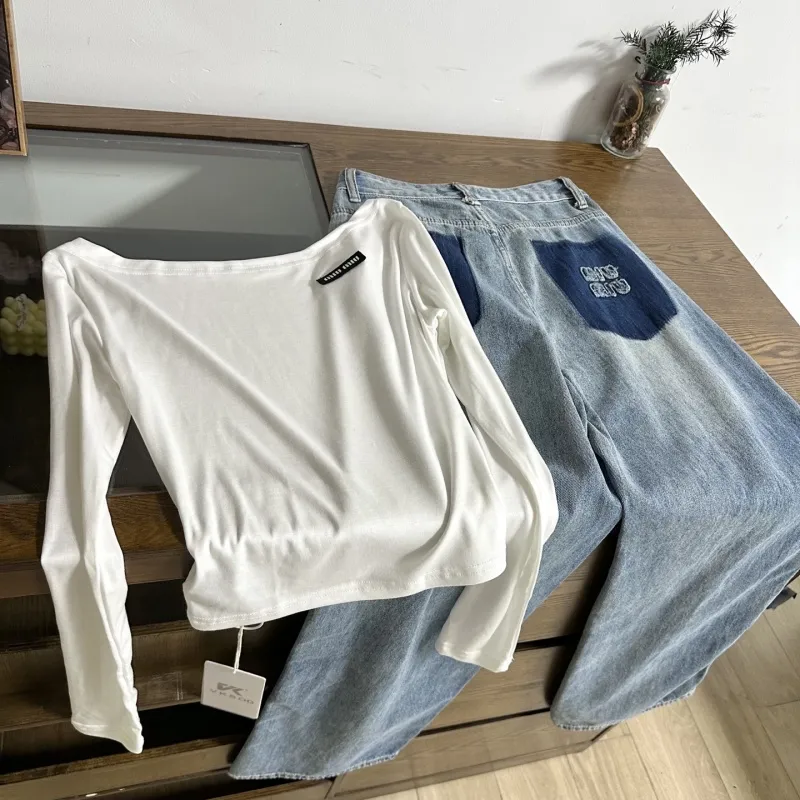 『S-L』今季も大流行 デザイン感 組み合わせやすい 気質満点 トレンド   長袖Tシャツ パンツ