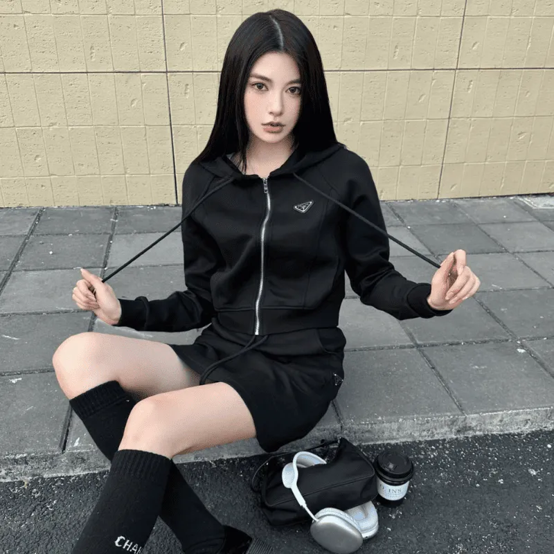 『S-L』話題沸騰中 取り入れたい 気質満点 シンプル おしゃれ フード付き セットアップ