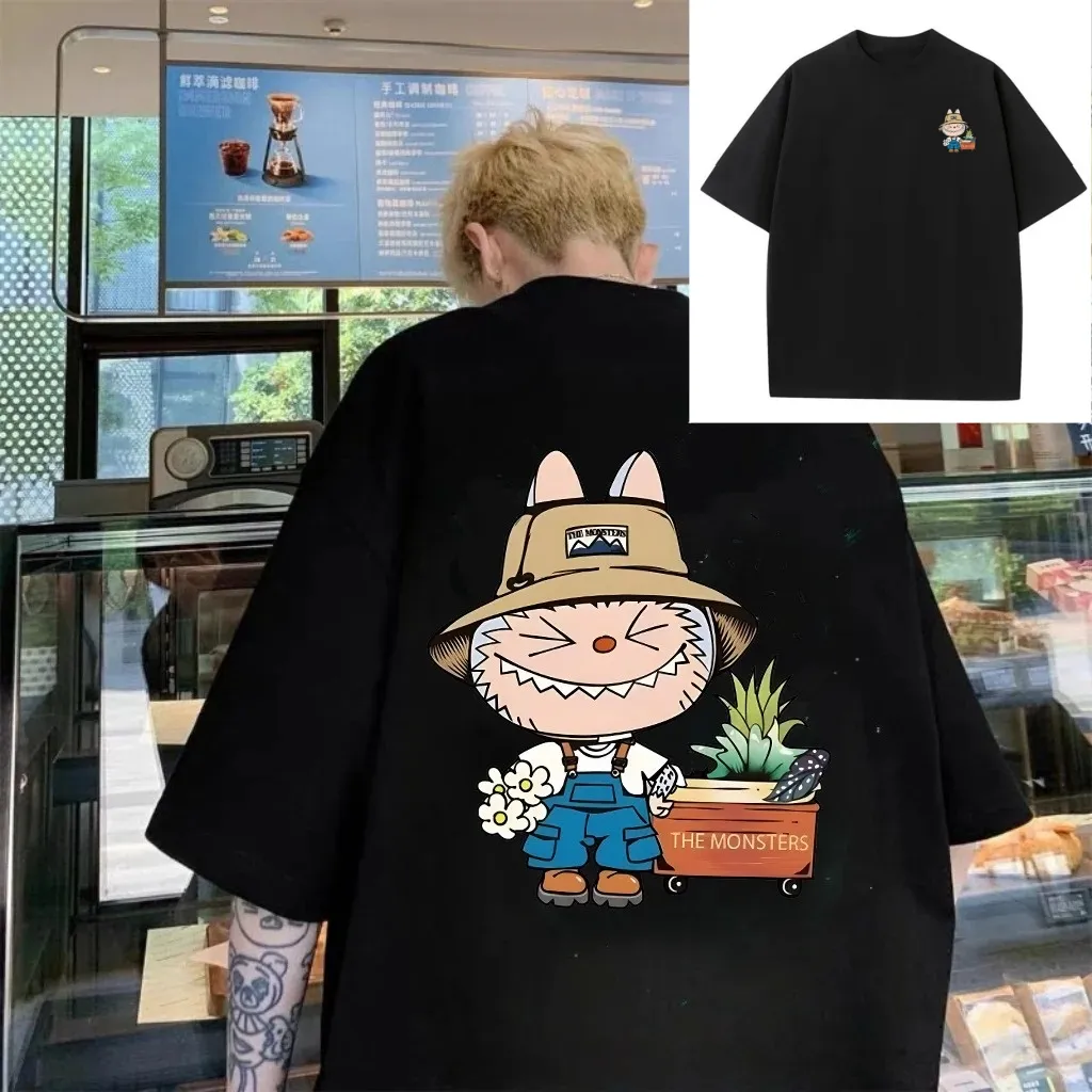『S-4XL』魅力的 売れ筋 アニメー ファッション 男女兼用 カートゥーンプリント オーバーサイズ Ｔシャツ