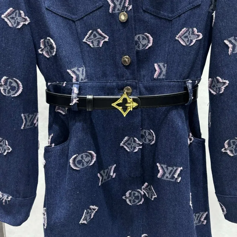 『S-L』超人気商品 大活躍 高級感 エレガント ベルト付き 折り襟 ワンピース