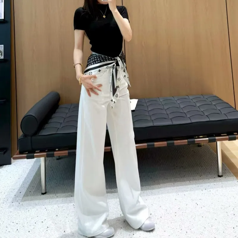『S-XL』人気上昇中 美人度アップ シンプル きれいめ系 デニム パンツ