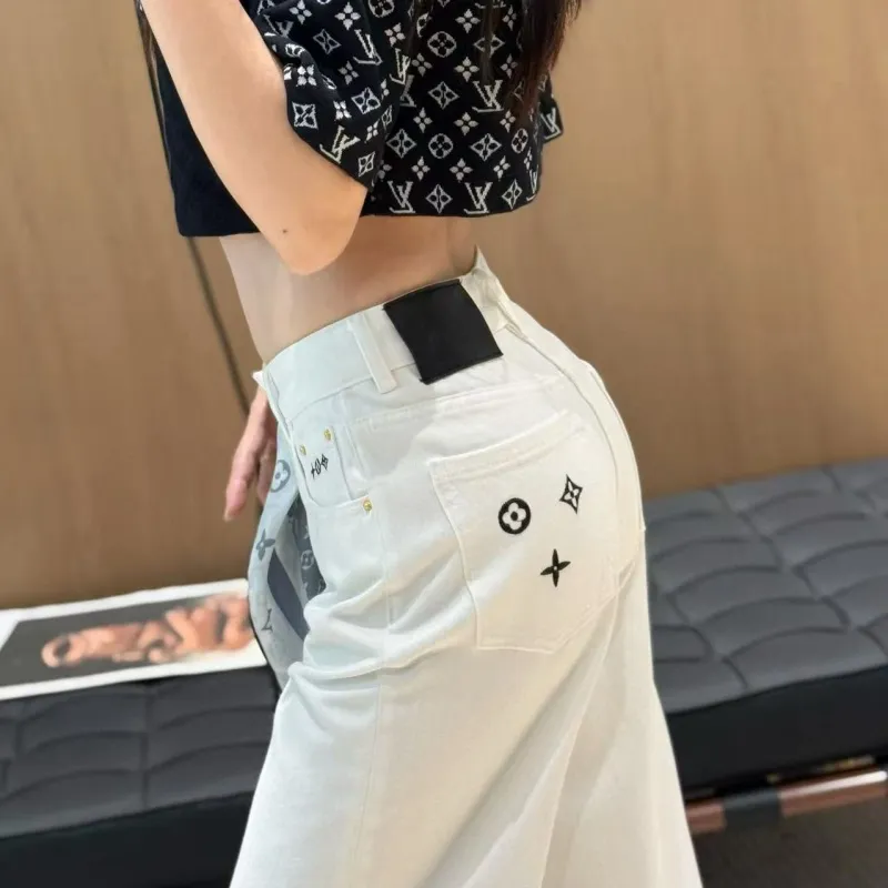 『S-XL』人気上昇中 美人度アップ シンプル きれいめ系 デニム パンツ