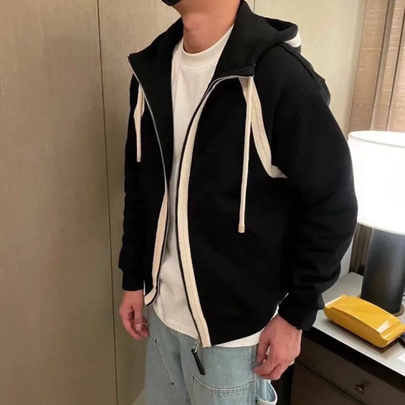 『M-XL』今季も大流行 組み合わせやすい カジュアル フード付き ジッパー アウター