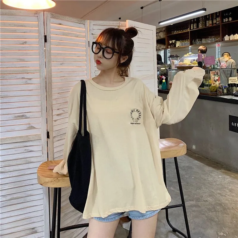 『S-2XL』期間限定 買わないと損 ファッション 定番 プリント 春秋 オーバーサイズ 長袖Ｔシャツ