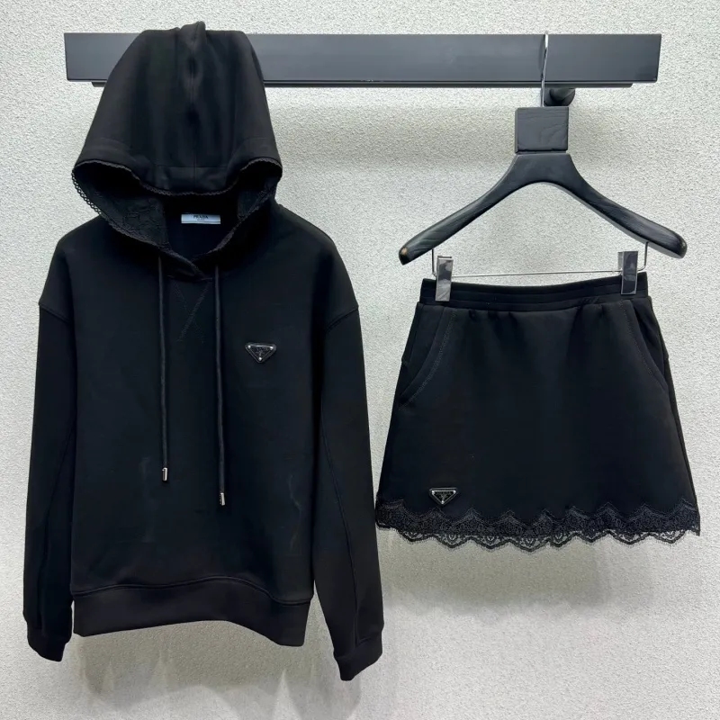 『S-L』人気爆発中 着回し最強 ガーリッシュ フード付き レース セットアップ
