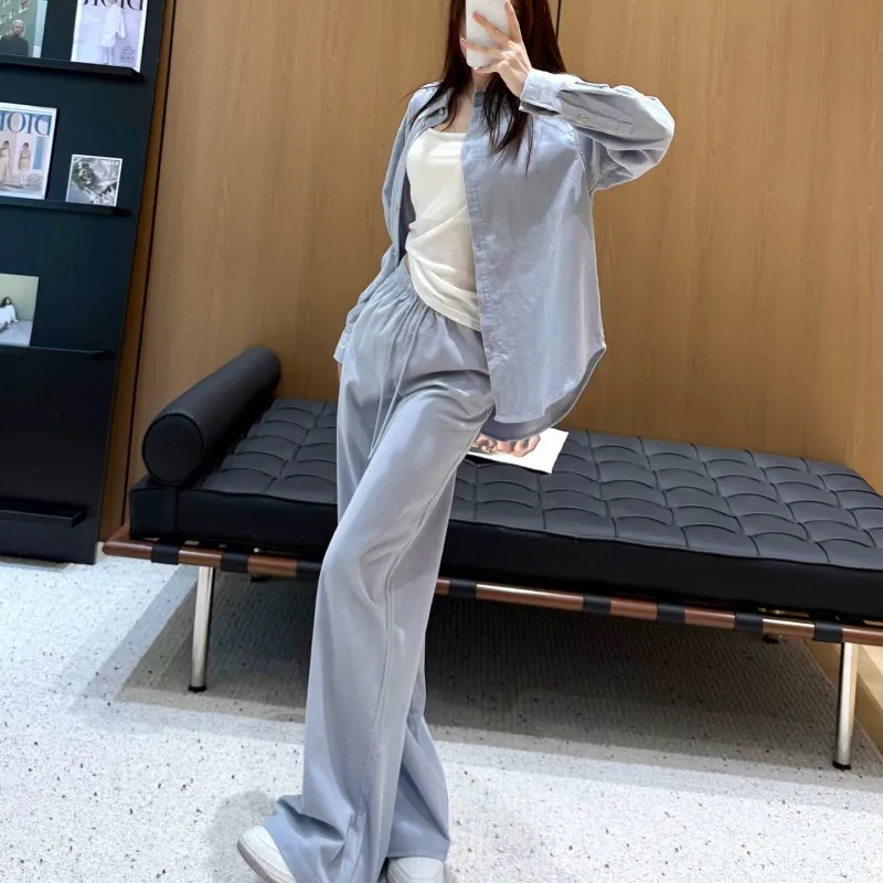 『S-L』激売れ中 憧れ 美人度アップ カジュアル 刺繍 折り襟 セットアップ